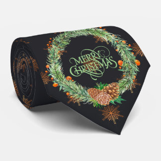 Milo Christmas Collection Green Wreath with dark Tie