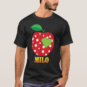 Milo Love School Back To School Boy Kid Student Te T-Shirt