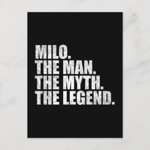 Milo name, Milo The Man The Myth The Legend Postcard