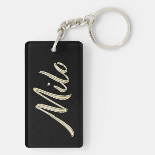 Milo Name whitegold key trailer Ring