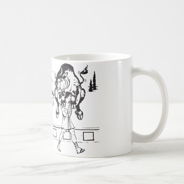 Milo of Croton And The Bull - Gym Motivational Coffee Mug (Right)