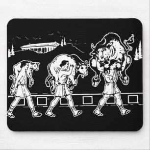 Milo of Croton And The Bull - Gym Motivational Mouse Pad