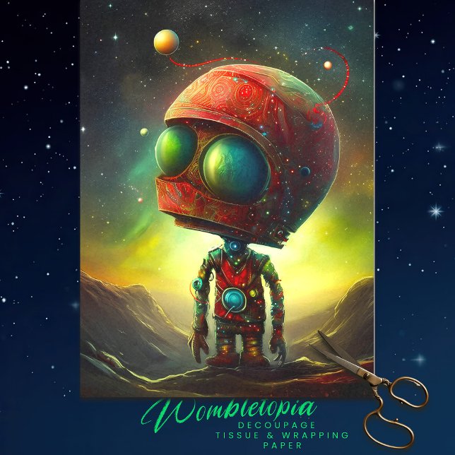 Milo the Cosmic Spaceman Explorer Decoupage Tissue Paper (Creator Uploaded)