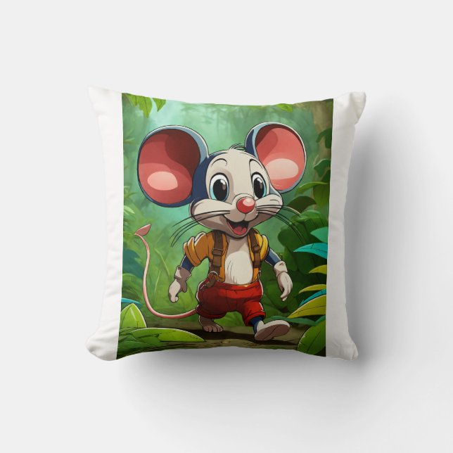 Milo the Jungle Mouse Cushion (Front)