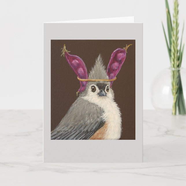 Milo the tufted titmouse card (Front)