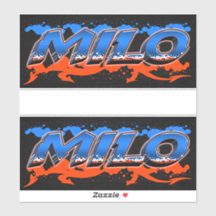 Milo Vorname Name Graffiti Aufkleber Sticker