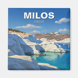 Milos Greece Travel Magnet