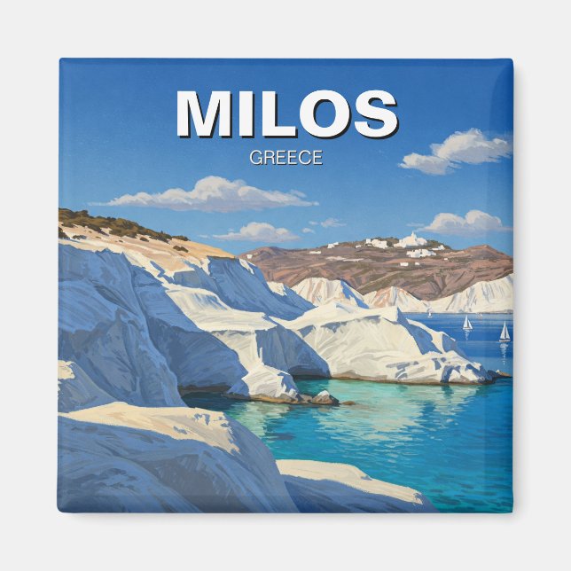 Milos Greece Travel Magnet (Front)