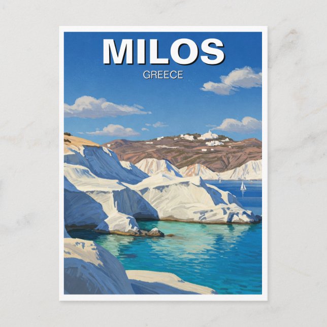 Milos Greece Travel Postcard (Front)