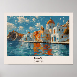 Milos Travel Poster Milos Print Greece Art Print 