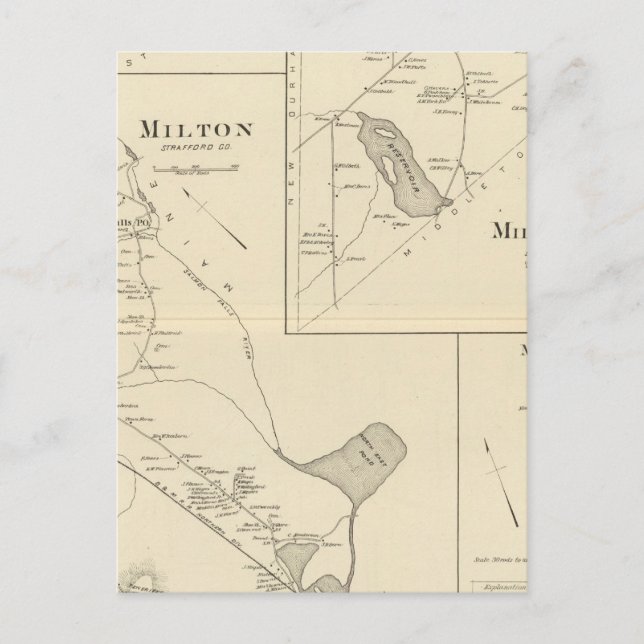 Milton, Strafford Co Postcard (Front)