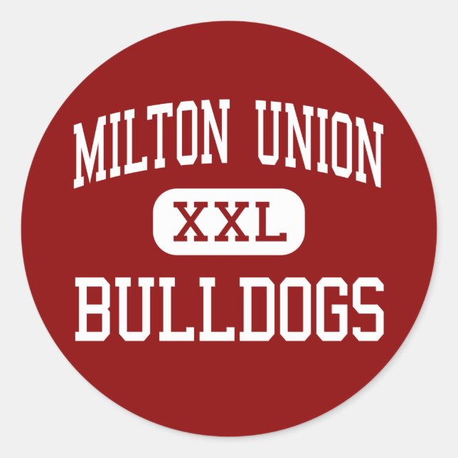 Milton Union - Bulldogs - High - West Milton Ohio Classic Round Sticker (Front)