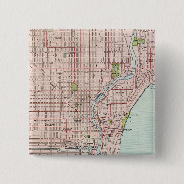 Milwaukee 2 15 cm square badge (Front)