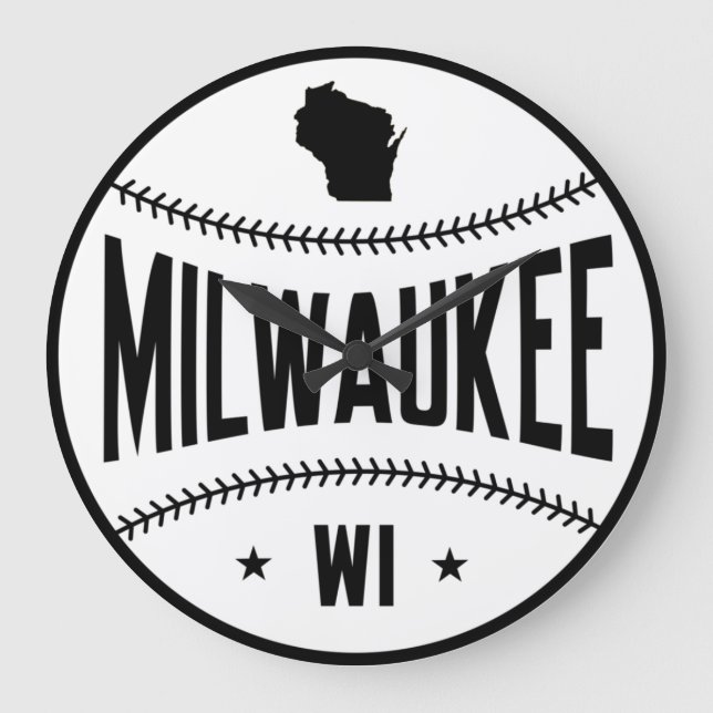 Milwaukee Baseball Clock (Front)