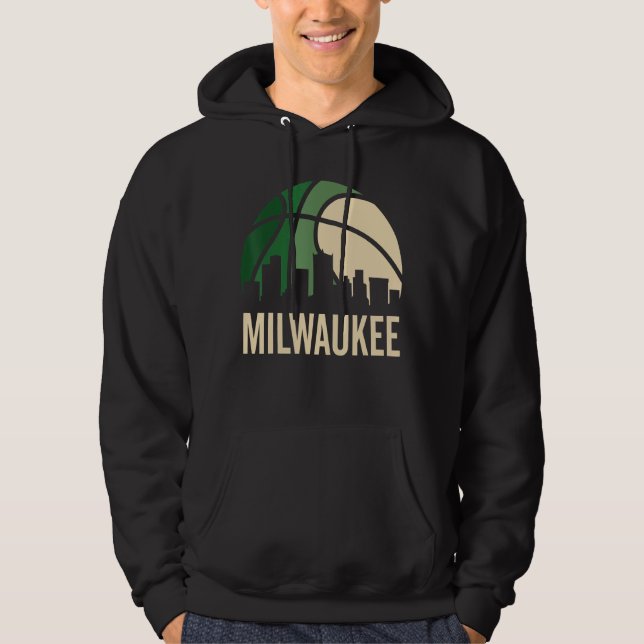 Milwaukee Basketball B-Ball City Retro City Sunset Hoodie (Front)