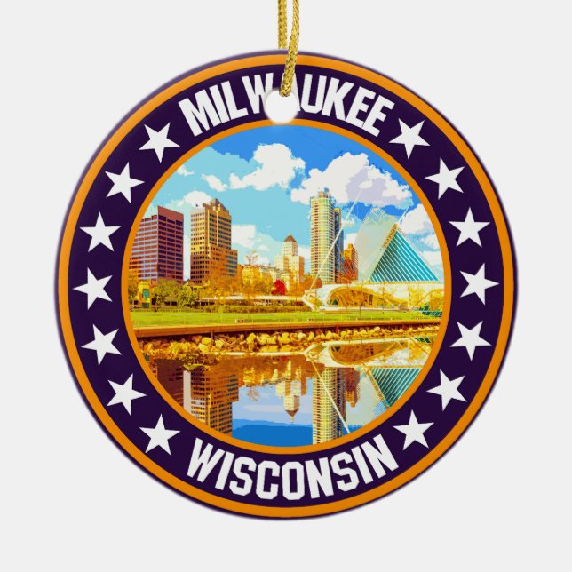 Milwaukee                                          ceramic ornament (Front)