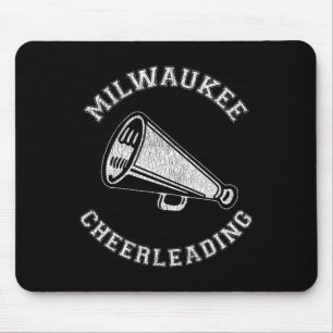Milwaukee Cheer Distressed Retro 90's Cheerleader Mouse Pad