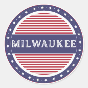 Milwaukee City Pride Emblem – American Identity Classic Round Sticker