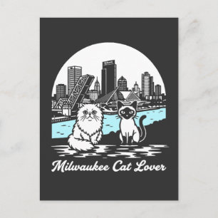 Milwaukee City Wisconsin Cat Lover Postcard