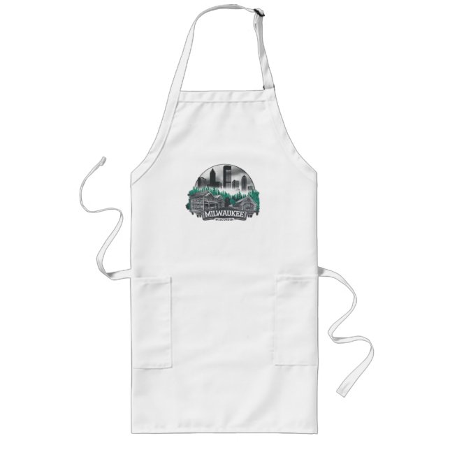Milwaukee City Wisconsin USA Long Apron (Front)