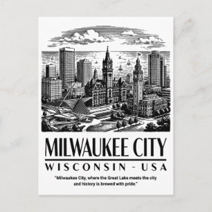 Milwaukee City Wisconsin USA Postcard