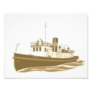 Milwaukee Fireboat 15 sepia Photo Print