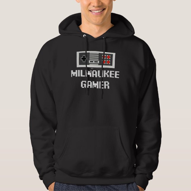 Milwaukee gamer 8 Bit City Hoodie (Front)