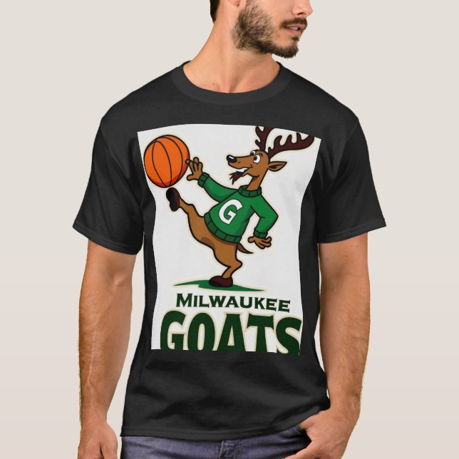 "Milwaukee Goats Vintage Sports Logo" T-Shirt (Front)
