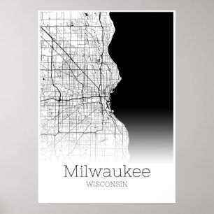 Milwaukee Map - Wisconsin - City Map Poster