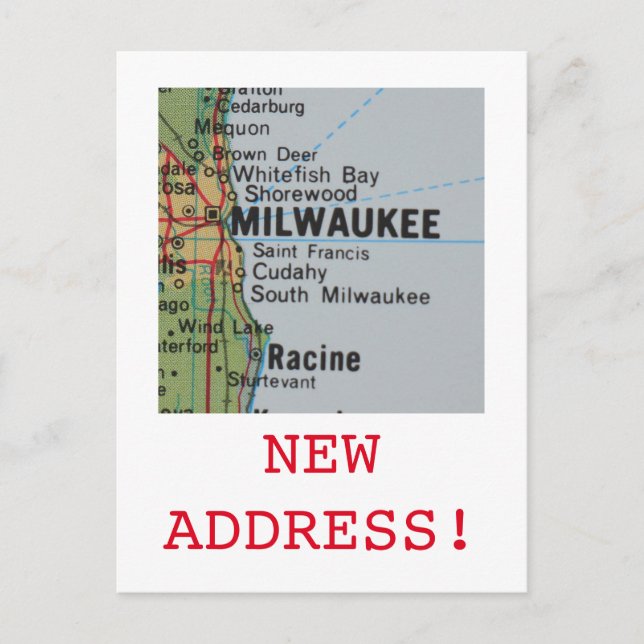 Milwaukee New Address announcement (Front)