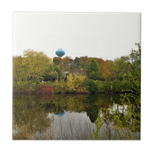 Milwaukee River, West Bend, Wisconsin Ceramic Tile
