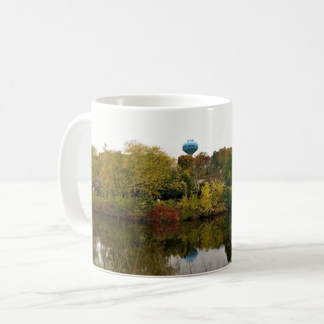 Milwaukee River, West Bend, Wisconsin Coffee Mug (Front Left)