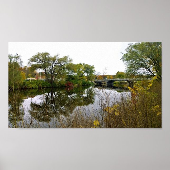 Milwaukee River, West Bend, Wisconsin Poster (Front)