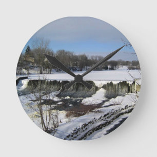 Milwaukee River, West Bend, Wisconsin Round Clock