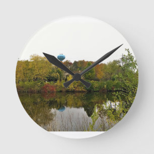 Milwaukee River, West Bend, Wisconsin Round Clock