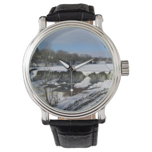 Milwaukee River, West Bend, Wisconsin Round Watch