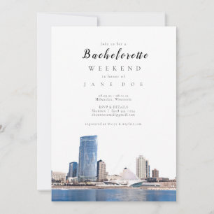 Milwaukee Skyline Bachelorette Party Invitation