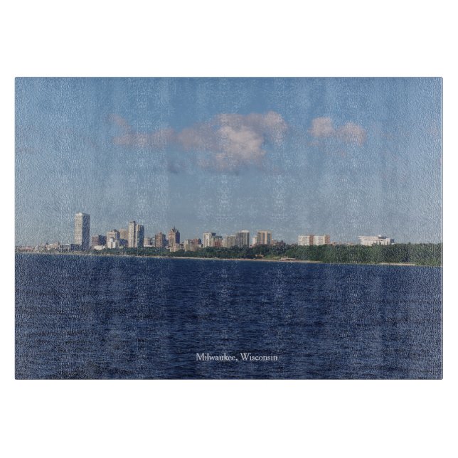 Milwaukee Skyline cutting board (Front)