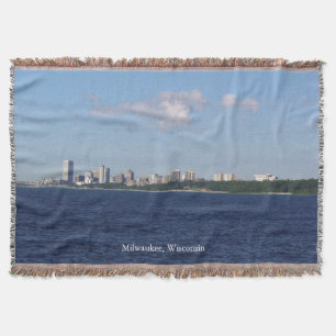 Milwaukee Skyline woven blanket