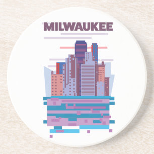 Milwaukee Travel poster Coaster