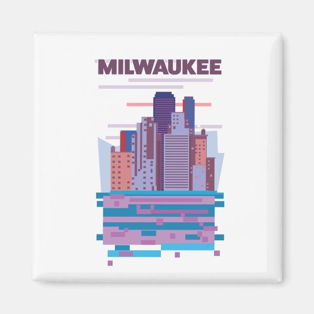 Milwaukee Travel poster Magnet (Front)