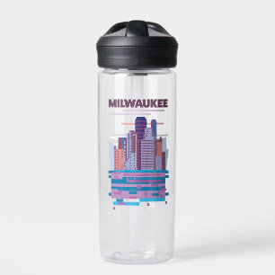 Milwaukee Travel poster Water Bottle