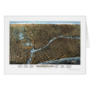 Milwaukee, WI Panoramic Map - 1872