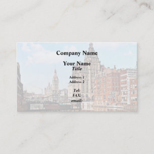 Milwaukee WI - River from Sycamore St, Milwaukee Business Card