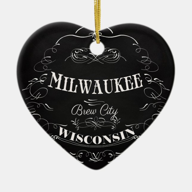 Milwaukee, Wisconsin - Brew City Ceramic Ornament (Front)