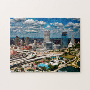 Milwaukee Wisconsin.Christmas Greetings Jigsaw Puz Jigsaw Puzzle