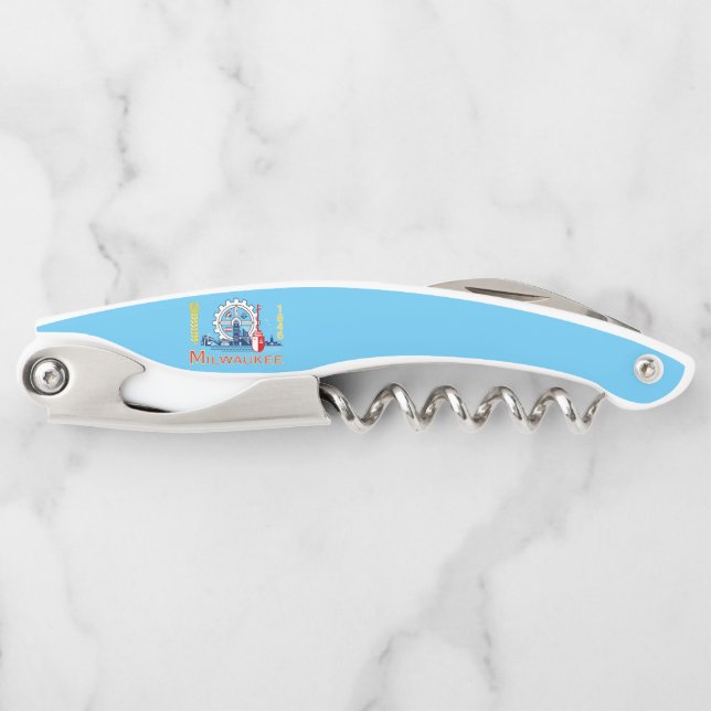 Milwaukee (Wisconsin) city flag Corkscrew (Front)