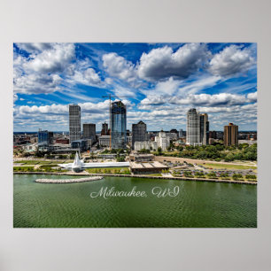 Milwaukee, Wisconsin cityscape photograph, Poster