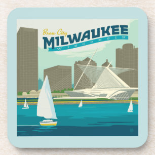Milwaukee Wisconsin Harbour Brew City Coaster