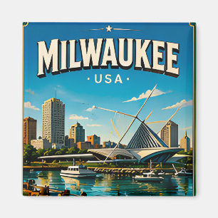 Milwaukee Wisconsin Museum Souvenir Magnet
